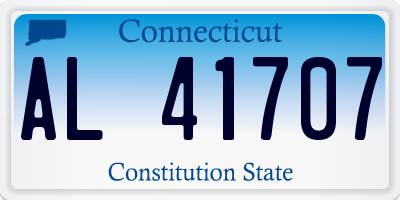 CT license plate AL41707
