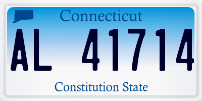 CT license plate AL41714