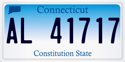 CT license plate AL41717