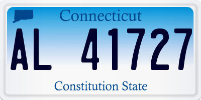 CT license plate AL41727