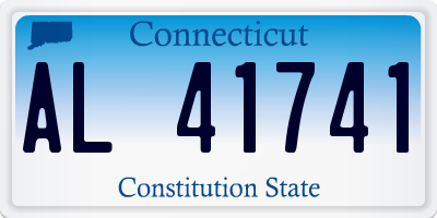 CT license plate AL41741