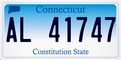 CT license plate AL41747