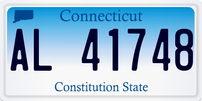 CT license plate AL41748