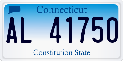 CT license plate AL41750