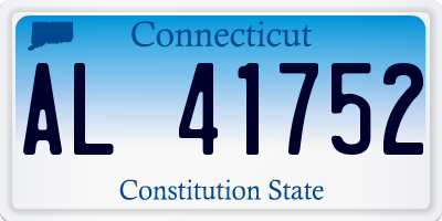 CT license plate AL41752