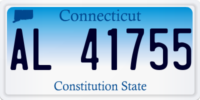 CT license plate AL41755