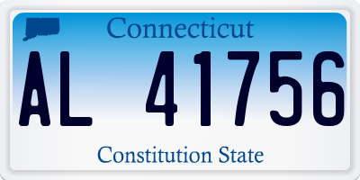 CT license plate AL41756