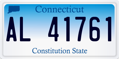 CT license plate AL41761