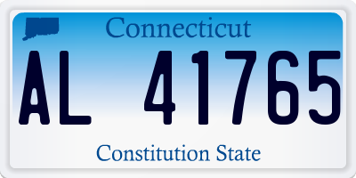 CT license plate AL41765