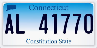 CT license plate AL41770