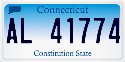 CT license plate AL41774