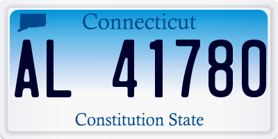 CT license plate AL41780