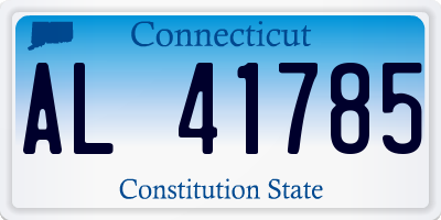 CT license plate AL41785
