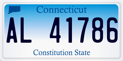 CT license plate AL41786
