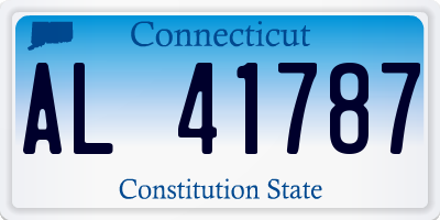 CT license plate AL41787