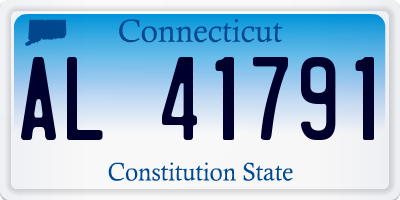 CT license plate AL41791