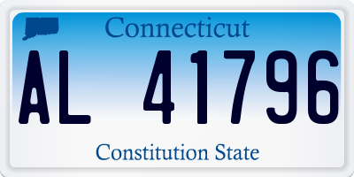 CT license plate AL41796