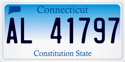 CT license plate AL41797