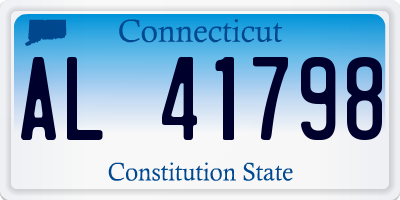CT license plate AL41798