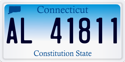 CT license plate AL41811