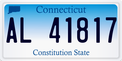 CT license plate AL41817