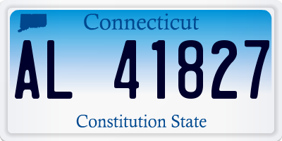 CT license plate AL41827