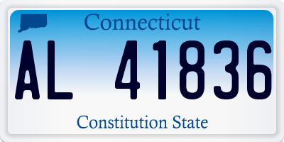CT license plate AL41836