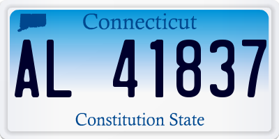 CT license plate AL41837