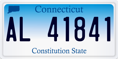 CT license plate AL41841