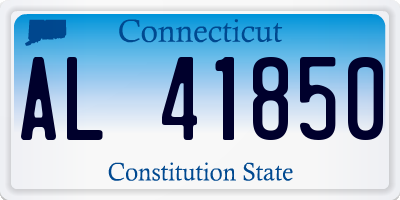 CT license plate AL41850