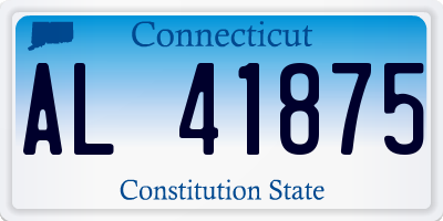 CT license plate AL41875