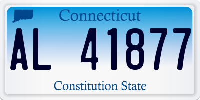 CT license plate AL41877