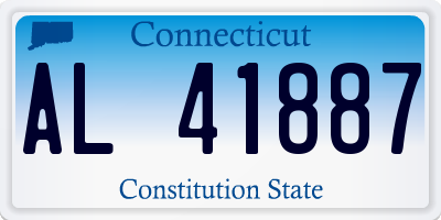 CT license plate AL41887