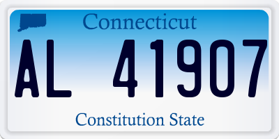 CT license plate AL41907