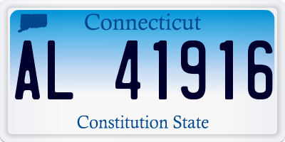CT license plate AL41916