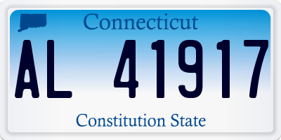 CT license plate AL41917