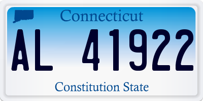 CT license plate AL41922