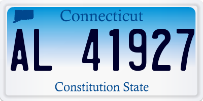 CT license plate AL41927