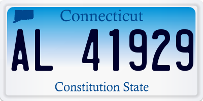 CT license plate AL41929
