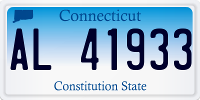 CT license plate AL41933