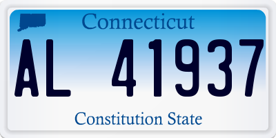 CT license plate AL41937