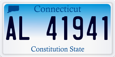 CT license plate AL41941