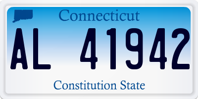 CT license plate AL41942