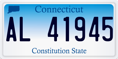 CT license plate AL41945