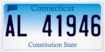 CT license plate AL41946