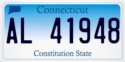 CT license plate AL41948