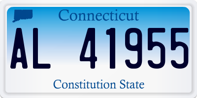CT license plate AL41955
