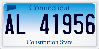 CT license plate AL41956