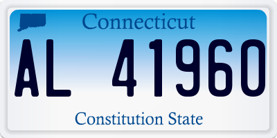 CT license plate AL41960