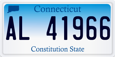 CT license plate AL41966